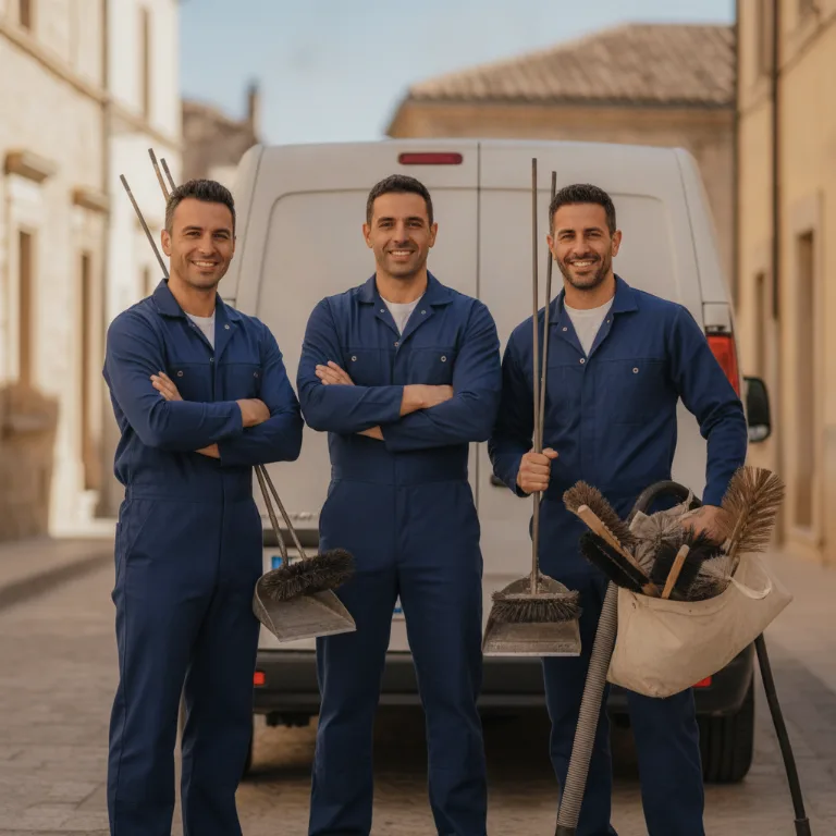 Spazzacamino team a Busto Arsizio
